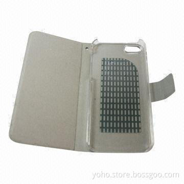 Leather Case with PC Cover for iPhone 5 with Stick